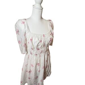 H&M Cottagecore Floral Milkmaid Dress M 🌸